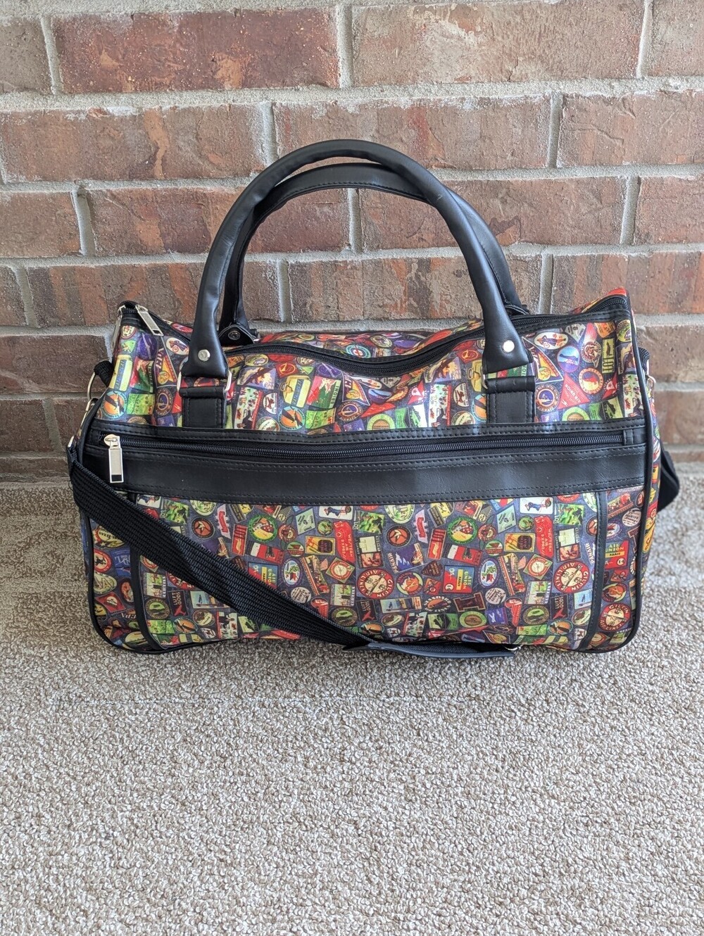 Sydney Love Sydney To Go Travel Duffel Bag Vintage Retro Airline Sticker Vinyl